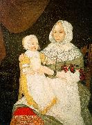The Freake Limner Mrs Elizabeth Freake and Baby Mary oil on canvas